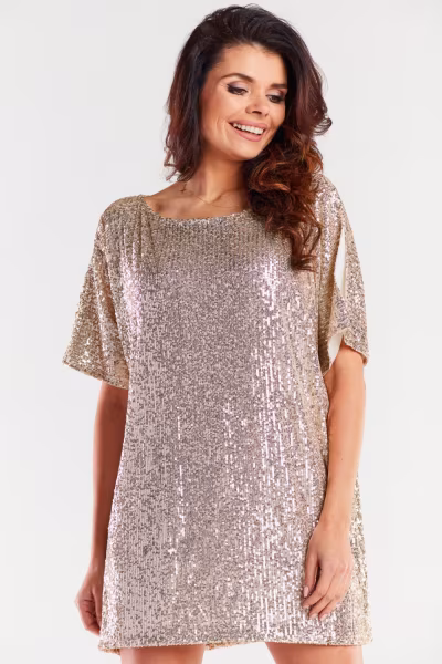 Sukienka Model A483 Beige - awama — zdjęcie 1
