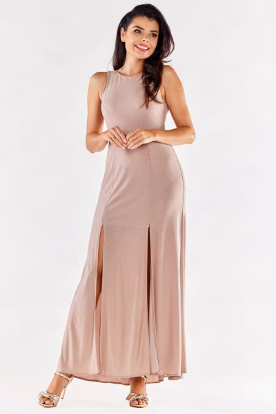 Sukienka Model A549 Beige - awama — zdjęcie 1