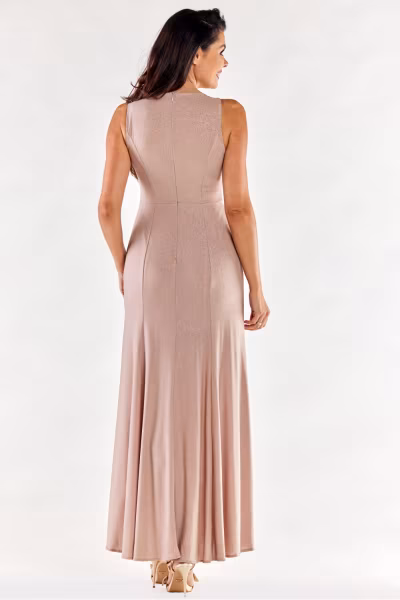 Sukienka Model A549 Beige - awama — zdjęcie 3