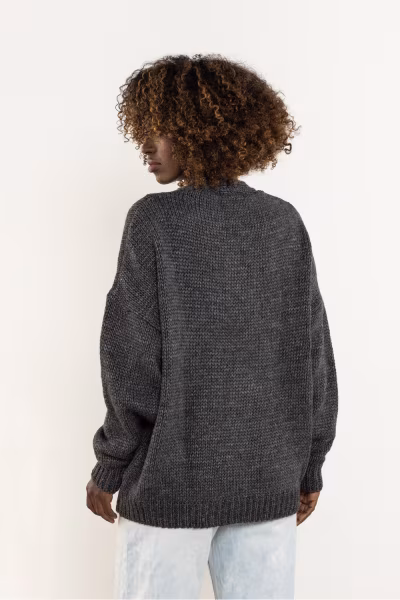 Sweter Damski Model A756 Grafit - awama — zdjęcie 3
