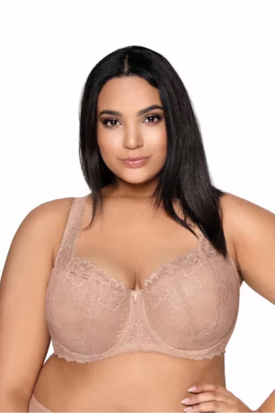 Biustonosz push up Biustonosz Usztywniany Model Carmela Big M-053/22 Beige - Mat — zdjęcie 1