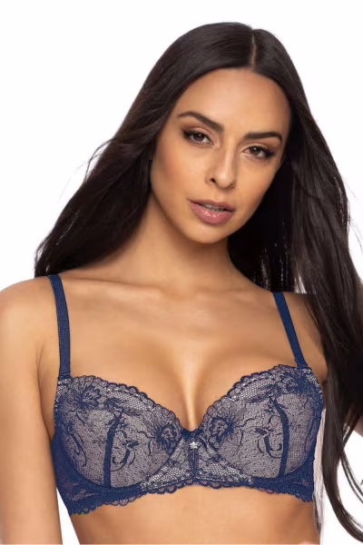 Biustonosz push up Biustonosz Push-up Model Percy M-3530/11 Navy/Beige - Mat — zdjęcie 1
