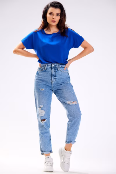 Bluzka Model A588 blue - awama — zdjęcie 2