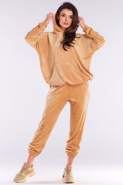 Bluza Damska Model A420 Beige - awama — zdjęcie 2