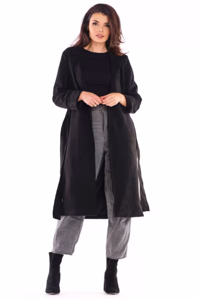 Płaszcz Damski Model A464 Black - awama — zdjęcie 1