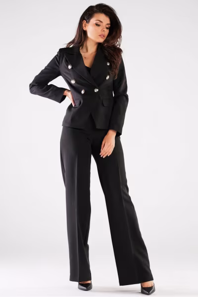 Spodnie Damskie Model A442 Black - awama — zdjęcie 2