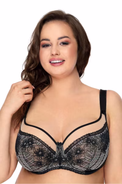 Biustonosz Soft Model Lissy M-3308/2 Black/Color - Mat — zdjęcie 1
