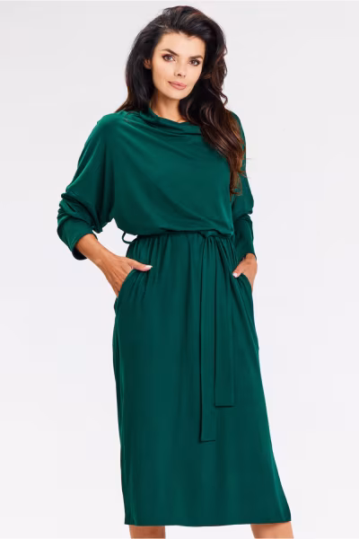 Sukienka Model A671 Bottle Green - awama — zdjęcie 1