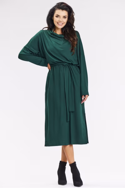 Sukienka Model A671 Bottle Green - awama — zdjęcie 2