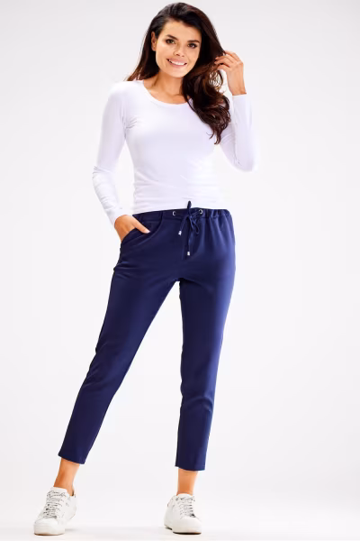 Spodnie Damskie Model A600 Navy - awama — zdjęcie 1
