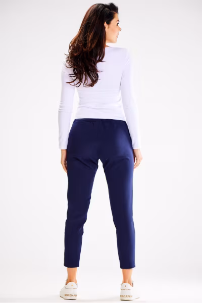 Spodnie Damskie Model A600 Navy - awama — zdjęcie 3