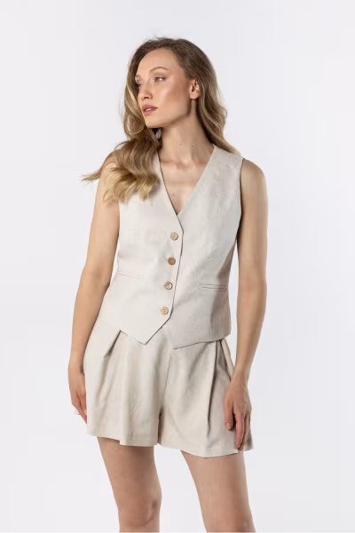 Kamizelka Model A775 Beige - awama — zdjęcie 1