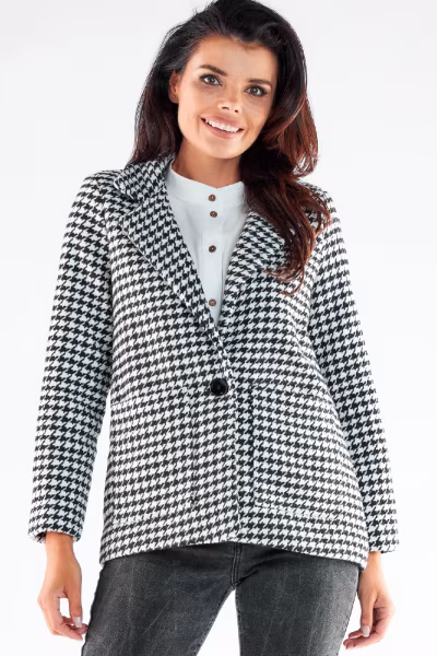 Kurtka Damska Model A545 Houndstooth - awama — zdjęcie 1
