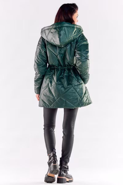 Kurtka Damska Model A540 Bottle Green - awama — zdjęcie 3