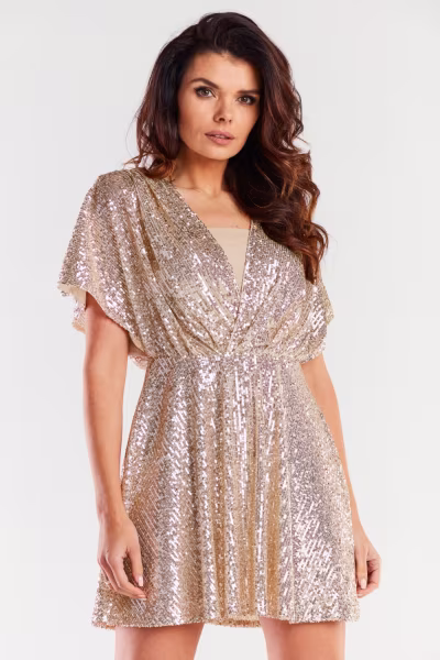 Sukienka Model A488 Beige - awama — zdjęcie 1