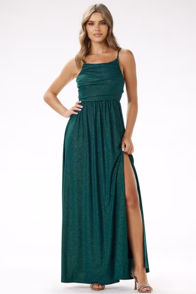 Sukienka Model A696 Bottle Green - awama — zdjęcie 1