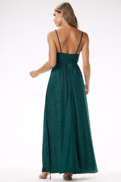 Sukienka Model A696 Bottle Green - awama — zdjęcie 3
