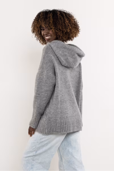 Sweter Damski Model A755 Grey - awama — zdjęcie 3