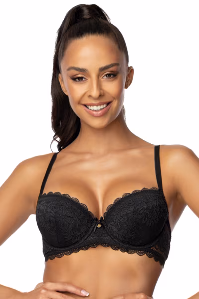 Biustonosz push up Biustonosz Push-up Model 0198/11/1 Estelle Black - Mat — zdjęcie 1