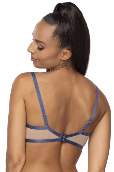 Biustonosz push up Biustonosz Push-up Model M-3804/11/1 Frances Beige/Navy - Mat — zdjęcie 3