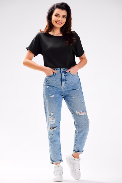 Bluzka Model A588 Black - awama — zdjęcie 2