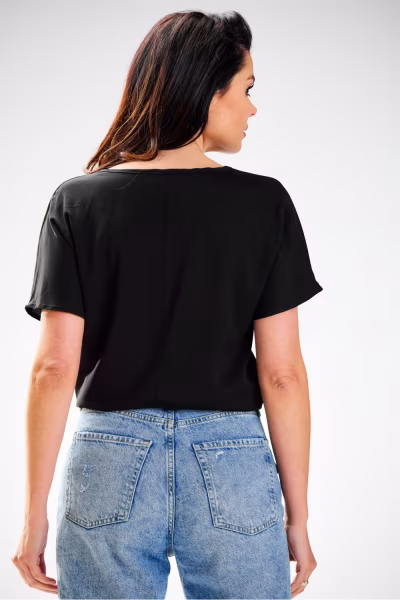 Bluzka Model A588 Black - awama — zdjęcie 3
