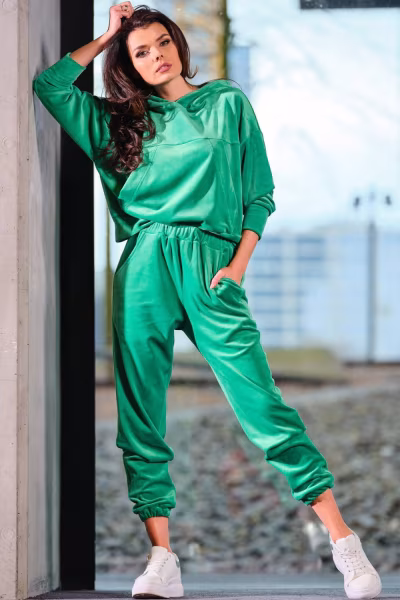 Bluza Damska Model A412 Green - awama — zdjęcie 2