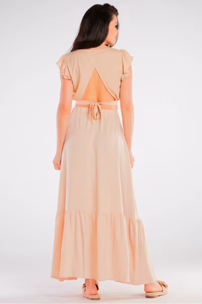 Spódnica Model A431 Beige - awama — zdjęcie 3