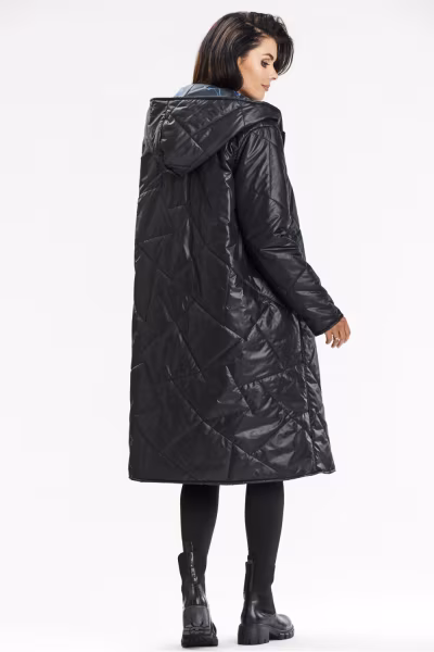 Płaszcz Damski Model A685 Black - awama — zdjęcie 3