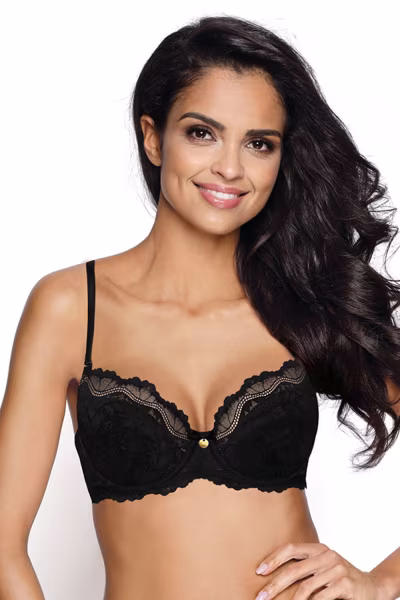 Biustonosz push up Biustonosz Push-up Model 3108/11 Olivia Black/Beige - Mat — zdjęcie 1