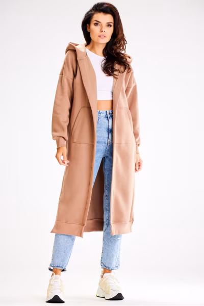 Bluza Damska Model A613 Beige - awama — zdjęcie 2