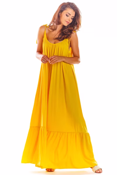 Sukienka Model A307 Yellow - awama — zdjęcie 1
