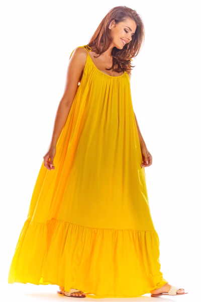Sukienka Model A307 Yellow - awama — zdjęcie 2