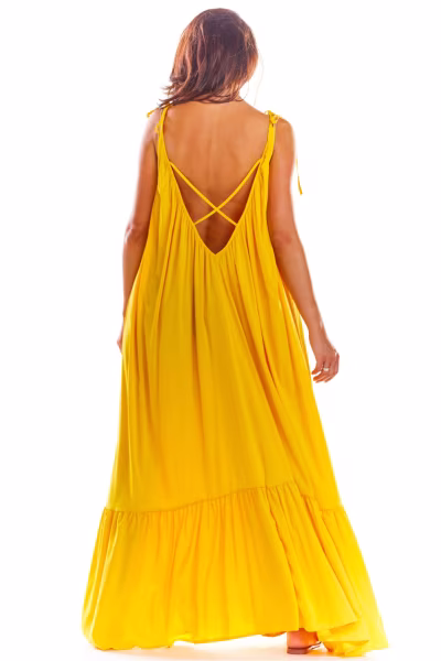 Sukienka Model A307 Yellow - awama — zdjęcie 3