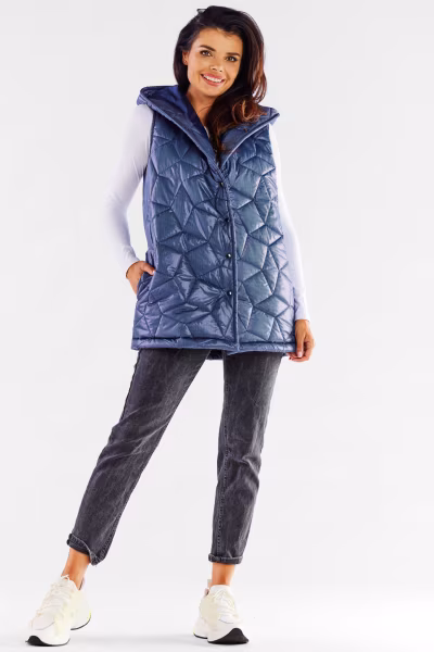 Kamizelka Model A539 Navy - awama — zdjęcie 2