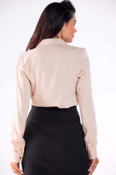 Koszula Damska Model A526 Beige - awama — zdjęcie 3