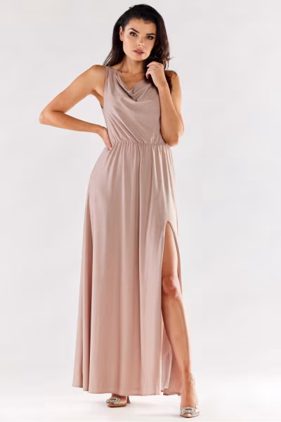 Sukienka Model A553 Beige - awama — zdjęcie 1