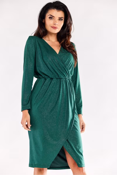 Sukienka Model A548 Bottle Green - awama — zdjęcie 1