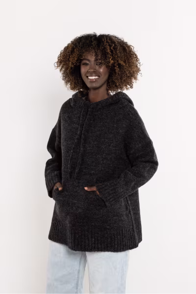 Sweter Damski Model A755 Grafit - awama — zdjęcie 2