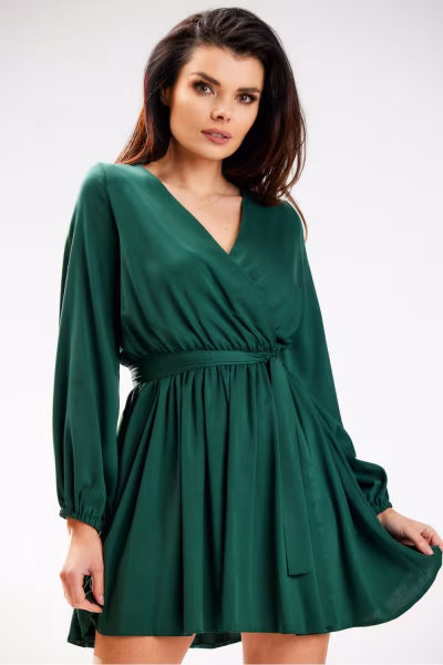 Sukienka Model A577 Bottle Green - awama — zdjęcie 1