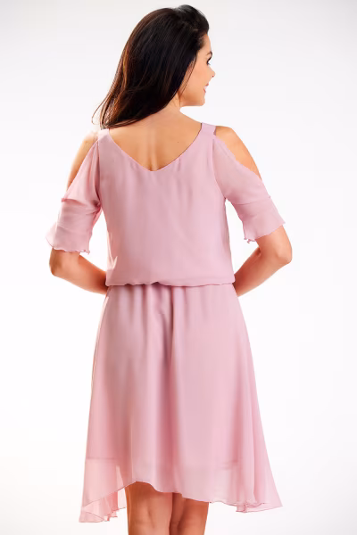 Sukienka Model A572 Dirty Pink - awama — zdjęcie 3