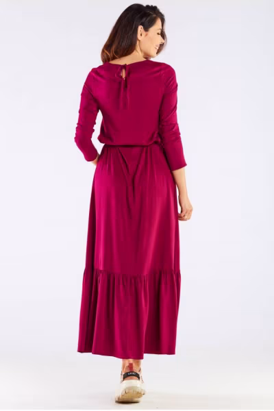Sukienka Model A455 Bordo - awama — zdjęcie 3