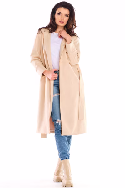 Płaszcz Damski Model A464 Beige - awama — zdjęcie 1