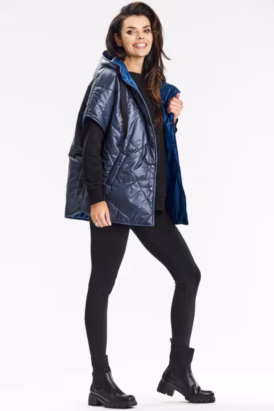 Kamizelka Model A684 Navy - awama — zdjęcie 2