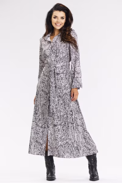 Sukienka Model A665 Black/White Pattern - awama — zdjęcie 1