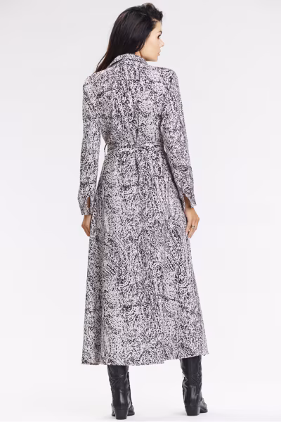 Sukienka Model A665 Black/White Pattern - awama — zdjęcie 3