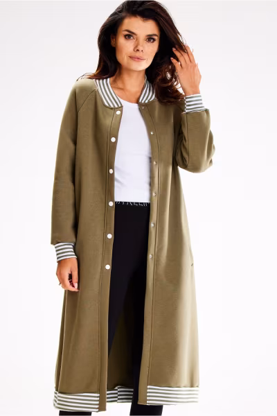 Bluza Damska Model A612 Khaki - awama — zdjęcie 1