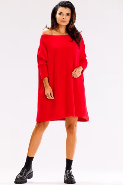 Sweter Damski Model A618 Red - awama — zdjęcie 1