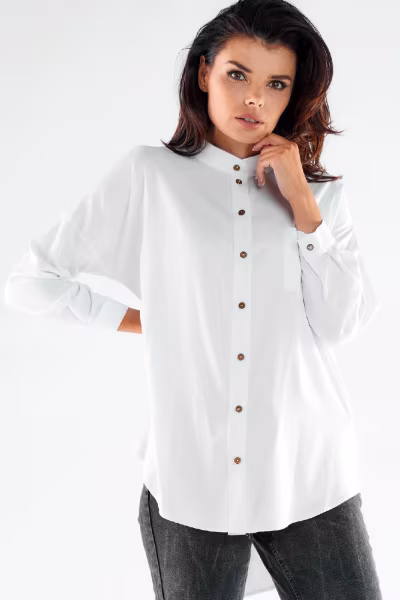 Koszula Damska Model A525 White - awama — zdjęcie 1