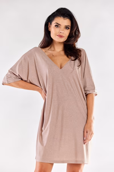 Sukienka Model A557 Beige - awama — zdjęcie 1